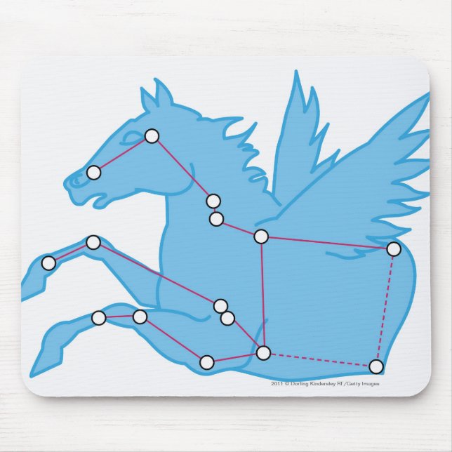 Mousepad Ilustração da constelação de Pegasus (Frente)