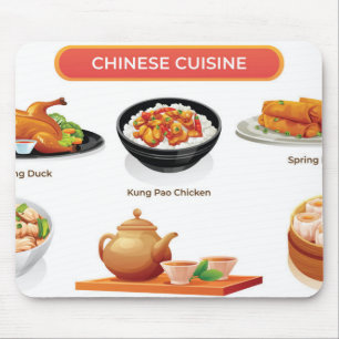 Mousepad Ilustração da culinária chinesa