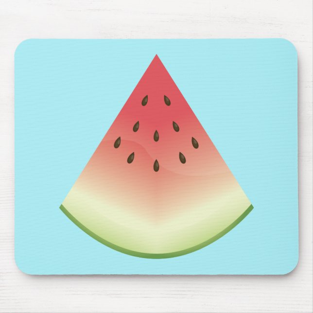 Mousepad Ilustração Da Fruta Da Melancia Em Azul (Frente)
