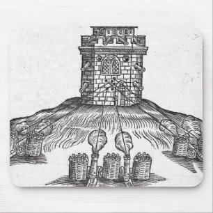 Mousepad Ilustração da guerra do cerco