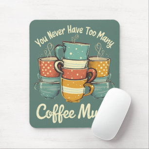 Mousepad Ilustração da pilha de café retrô