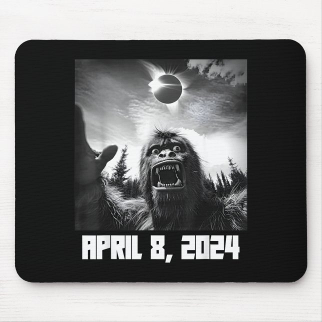 Mousepad Ilustração da Totalidade do Eclipse Solar em 8 de  (Frente)