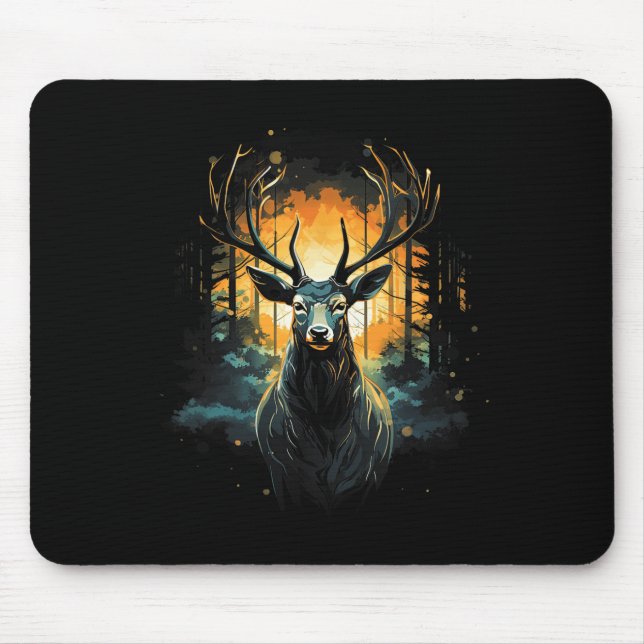 Mousepad Ilustração de Animais da Floresta Vencido (Frente)