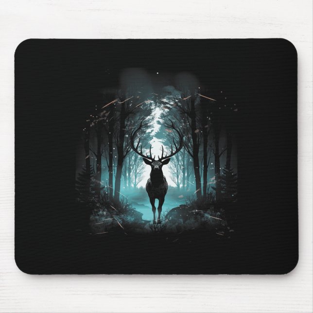 Mousepad Ilustração de Animal de Vida Selvagem de Veado da  (Frente)
