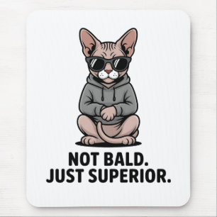 Mousepad Ilustração de Atitude de Gato Sphynx Superior
