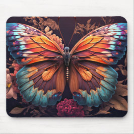 Mousepad Ilustração de Borboleta Colorida Bonita