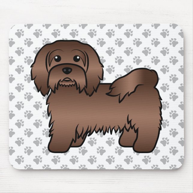 Mousepad Ilustração de cachorro de desenho animado fofo da  (Frente)