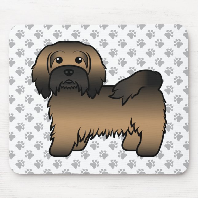 Mousepad Ilustração de cachorro de desenho animado Havanese (Frente)