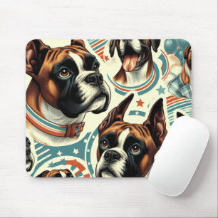 Mousepad Ilustração de Cachorro Invisível Vintage