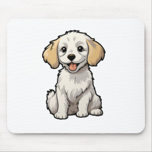 Mousepad Ilustração de cão de desenho animado
