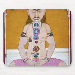 Mousepad Ilustração de Chakra Yoga para Meditação