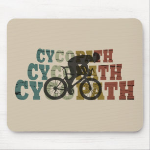 Mousepad ilustração de ciclistas engraçadas de ciclismo
