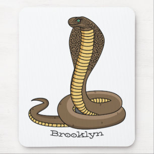Mousepad Ilustração de cobra da cobra castanha 