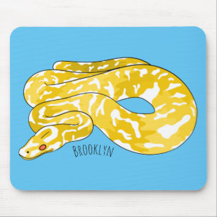 Mousepad Ilustração de cobra de pitão birmanês