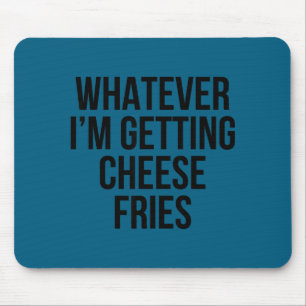 Mousepad Ilustração de Comida de Batata Frita com Queijo Wh