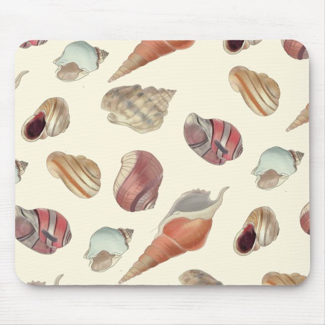 Mousepad Ilustração de conchas (Frente)