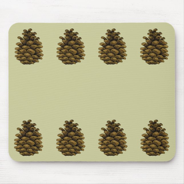 Mousepad Ilustração de cone de pinho (Frente)