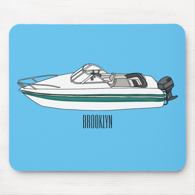 Mousepad Ilustração de desenho animado a motor (Frente)