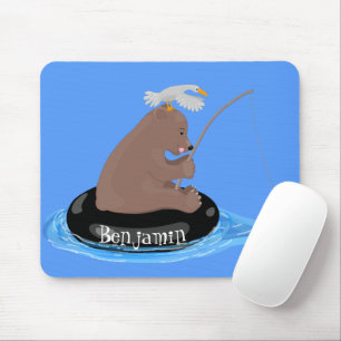 Mousepad Ilustração de desenho animado da pesca de filhot