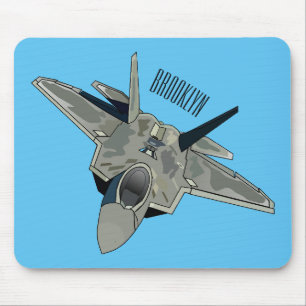 Mousepad Ilustração de desenho animado de aeronaves de comb