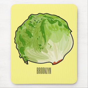 Mousepad Ilustração de desenho animado de alface