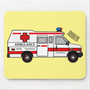 Mousepad Ilustração de desenho animado de Ambulância