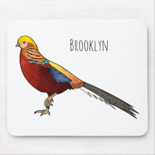 Mousepad ilustração de desenho animado de aves faisão do ou