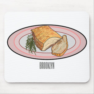Mousepad Ilustração de desenho animado de barriga de porco