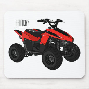 Mousepad Ilustração de desenho animado de bicicleta atv