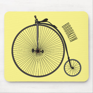 Mousepad Ilustração de desenho animado de bicicleta de alta
