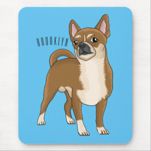 Mousepad Ilustração de desenho animado de cachorro Chihuahu