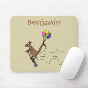 Mousepad Ilustração de desenho animado de canguru humor a