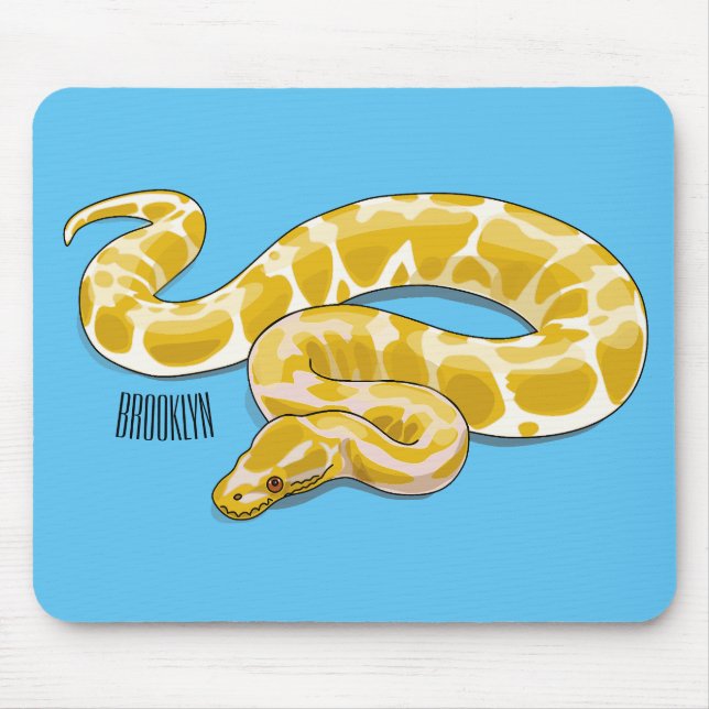 Mousepad ilustração de desenho animado de cobra python birm (Frente)