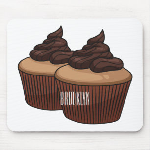 Mousepad ilustração de desenho animado de cupcake