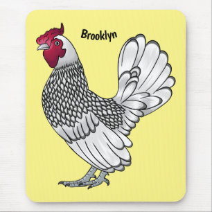 Mousepad Ilustração de desenho animado de frango Sebright