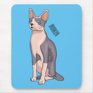 Mousepad Ilustração de desenho animado de gato esphynx