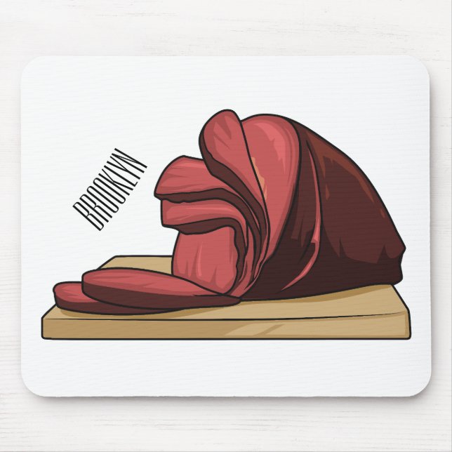 Mousepad Ilustração de desenho animado de Ham (Frente)