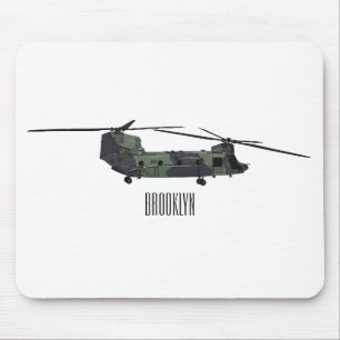 Mousepad Ilustração de desenho animado de helicóptero do ex