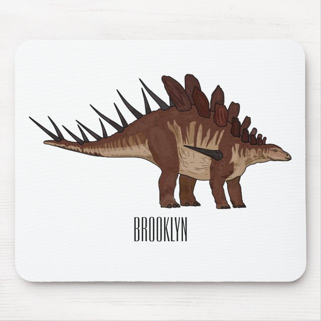 Mousepad Ilustração de desenho animado de Kentrosaurus (Frente)
