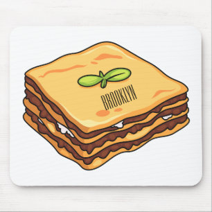 Mousepad Ilustração de desenho animado de Lasagna