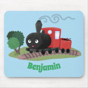 Mousepad Ilustração de desenho animado de locomotiva de c