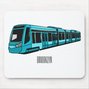Mousepad Ilustração de desenho animado de locomotiva elétri