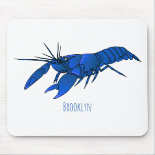 Mousepad Ilustração de desenho animado de marron azul
