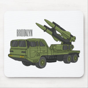 Mousepad Ilustração de desenho animado de mísseis militares