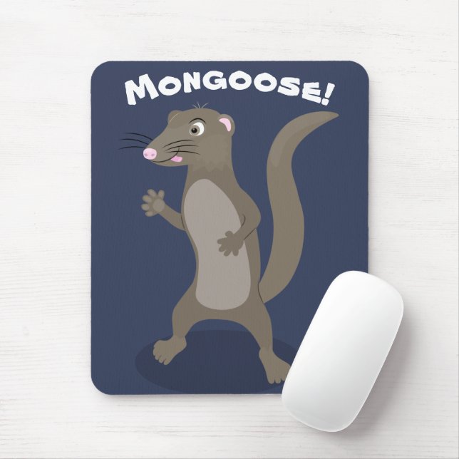 Mousepad Ilustração de desenho animado de monguose (Com mouse)