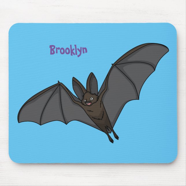 Mousepad Ilustração de desenho animado de morcegos de grand (Frente)