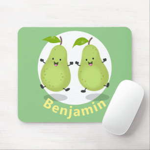 Mousepad Ilustração de desenho animado de pares de pera