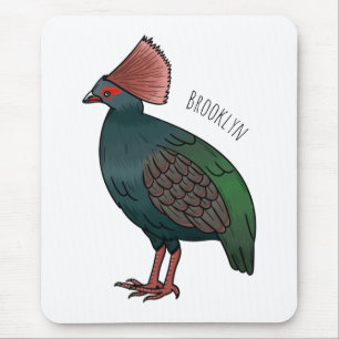 Mousepad Ilustração de desenho animado de pássaros de papag