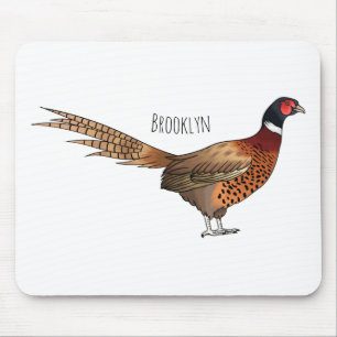 Mousepad Ilustração de desenho animado de pheasant de pesco