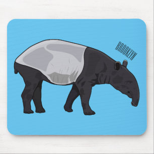 Mousepad Ilustração de desenho animado de Tapir